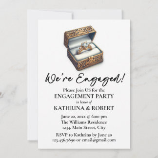 Invitation Nous sommes engagés ! Élégante Partie d'engagement