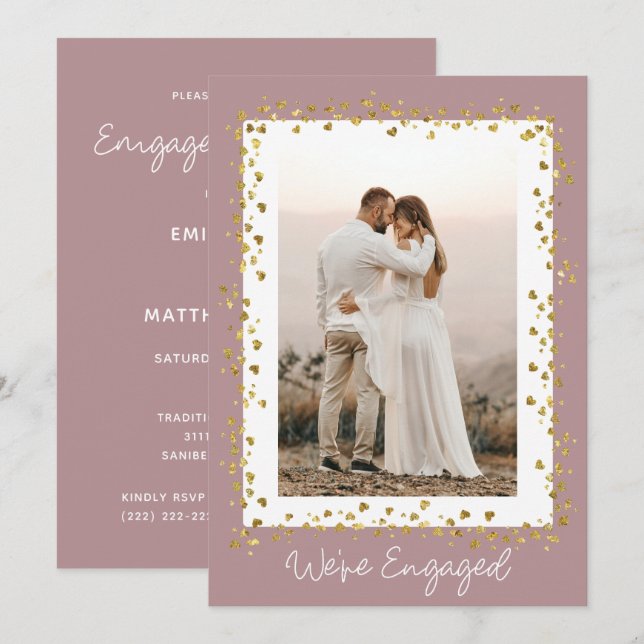 Invitation Nous sommes engagés pour une partie d'engagement p (Devant / Derrière)