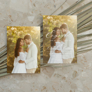 Invitation Nous sommes fiancés Photo Fête de fiançailles 