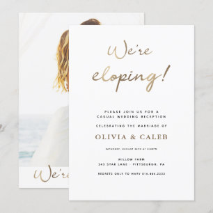 Invitation Nous sommes l'invitation de la réception de mariag