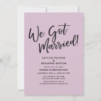 Nous sommes mariés, réception simple et légère cou