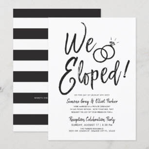 Invitation Nous sommes partis en cachette   Soirée d'après ma