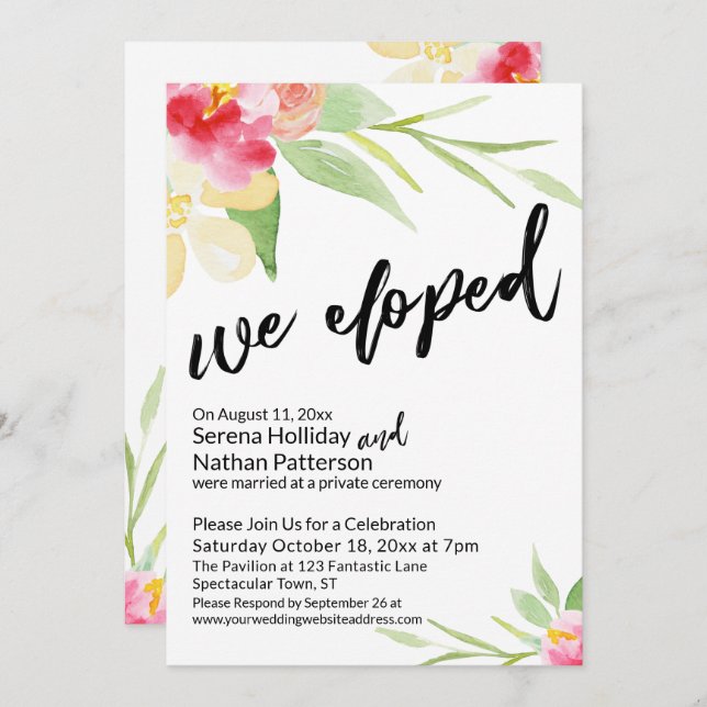 Invitation Nous sommes partis en voyage en toute simplicité a (Devant / Derrière)