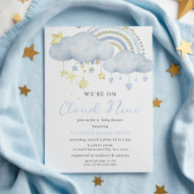 Nous sommes sur Cloud Nine Baby Boy Baby shower