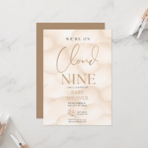 Invitation Nous sommes sur le baby shower cloud 9