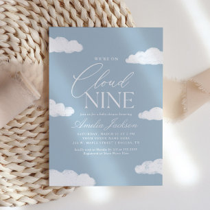 Invitation Nous sommes sur le Baby shower Cloud Nine