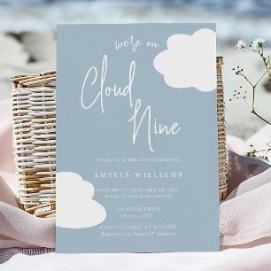 Invitation Nous sommes sur un nuage de bonheur Fête de bébé d