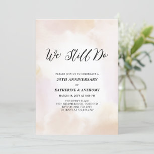 Invitation Nous sommes toujours là   Aquarelle moderne 25e an