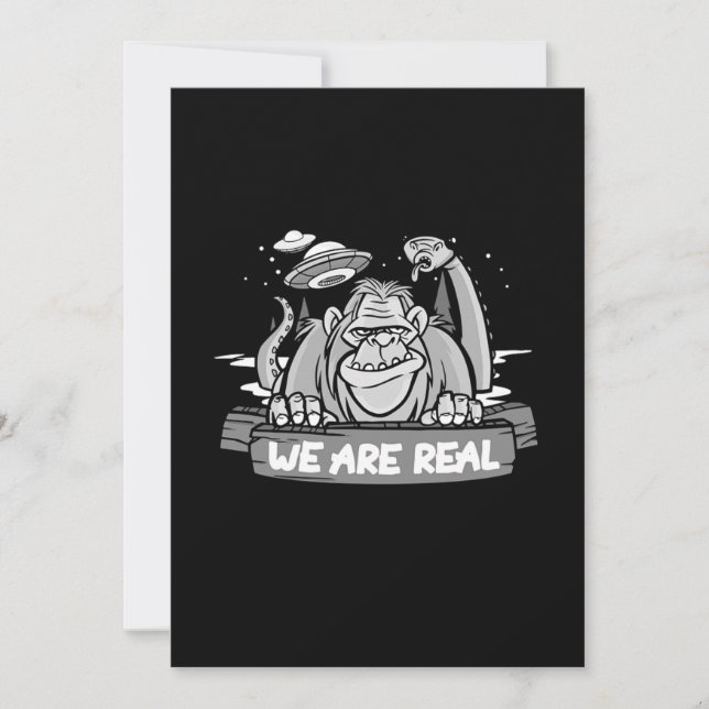 Invitation Nous Sommes Vraiment Nessie Loch Ness Monster Bigf (Devant)