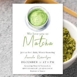 Invitation Nous t'aimons tellement Baby shower Matcha
