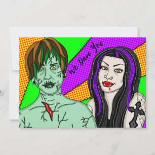 Invitation Nous vous défions Fête d'Halloween