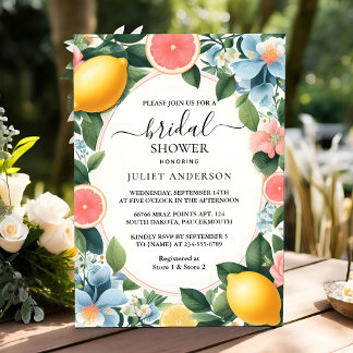 Invitation Nouveau Arch Food Fun Fruit Lime Lemon Fête des ma
