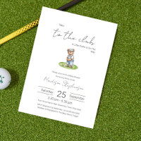 Nouveau au Club Blue Golfing Bear Baby Shower 