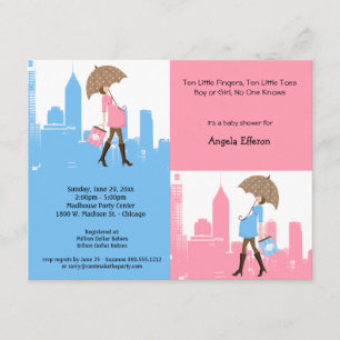 Invitation Nouveau bébé dans l'invitation de baby shower de