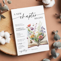 Nouveau Chapitre Commence Floral Livre Shower de M