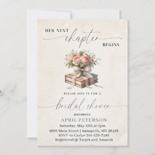Invitation Nouveau chapitre commence, une baby shower de cont