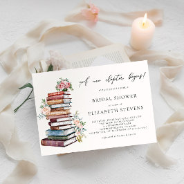 Invitation Nouveau chapitre Livre Lover Bookworm Chic Fête de