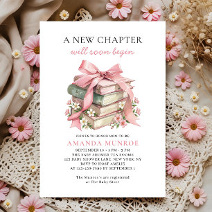 Invitation Nouveau Chapitre Va Débuter Bientôt Baby Shower Ro