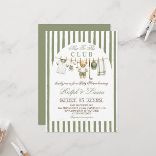 Invitation Nouveau Dans Le Club Baby Shower