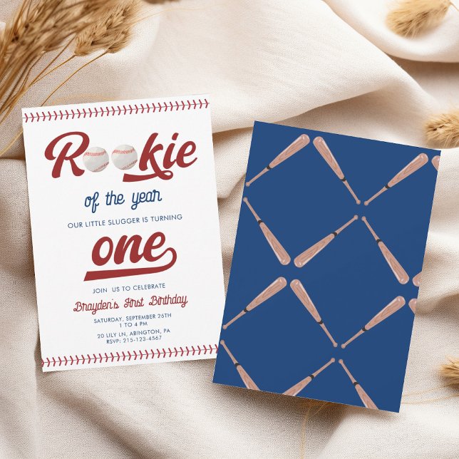 Invitation Nouveau de l'année moderne Baseball Anniversaire (Créateur téléchargé)