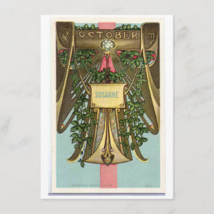 Invitation Nouveau Octobre Anniversaire de Scorpio zodiac Inv