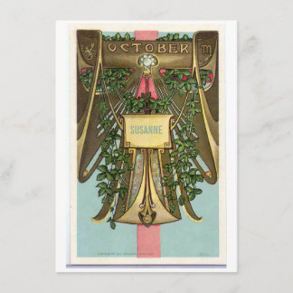 Invitation Nouveau Octobre Anniversaire de Scorpio zodiac Inv
