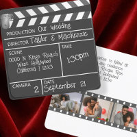 Nouveau Personnalisé Mariage Clapperboard de film