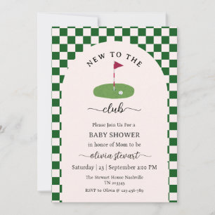 Invitation Nouveau scénario pour la Baby Shower de golf du cl