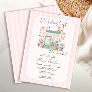 Invitation Nouveau sur le marché douche de mariée rose