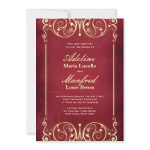 Nouveau Victorian : Vintage rouge et Mariage or