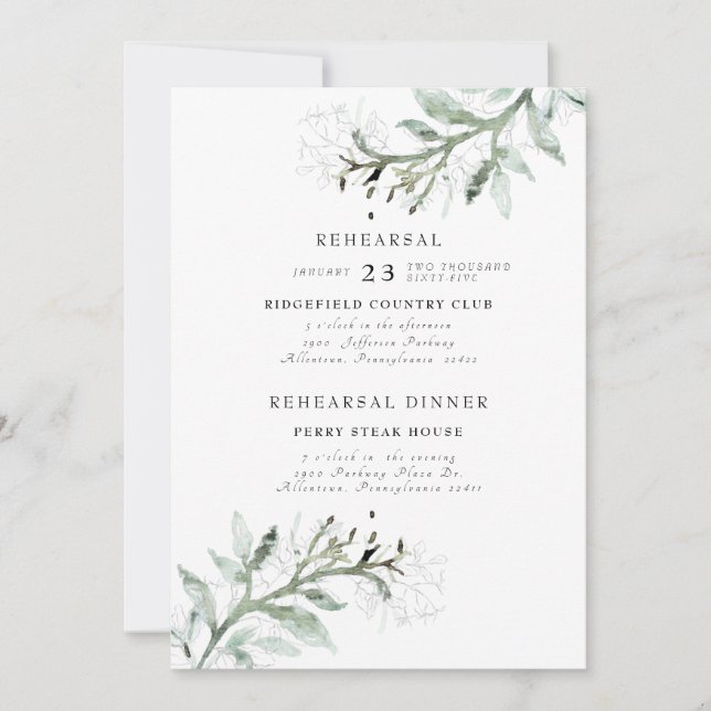 Invitation Nouveaux débuts de la répétition aquarelle (Devant)