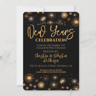 Invitation Nouvel An Eve Firework