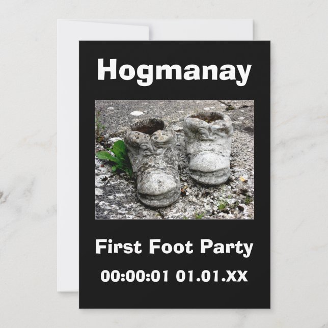 Invitation Nouvel An Eve Scottish Hogmanay Party 20xx (Devant)