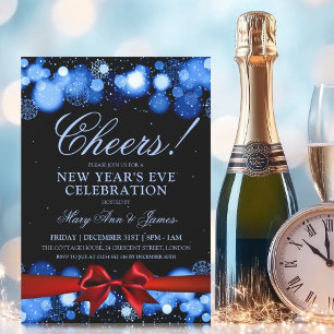 Invitation Nouvel An Jeu de la Veille Marine Merveille d'hive