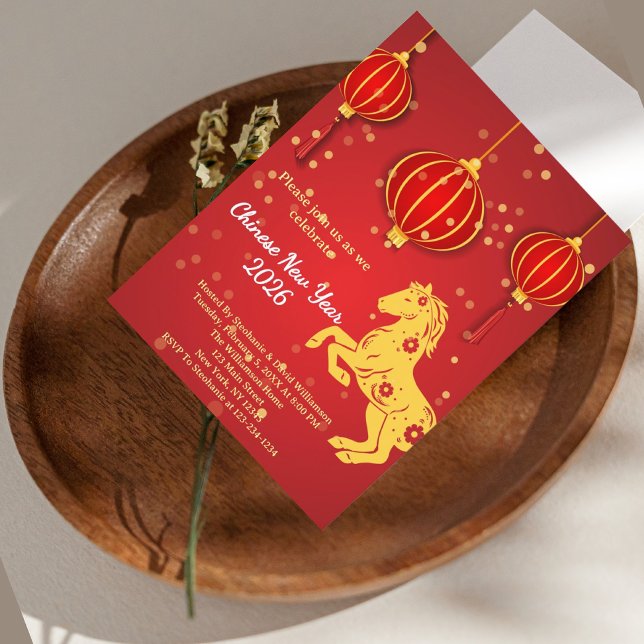 Invitation Nouvel An lunaire 2026 | Année du cheval (Créateur téléchargé)