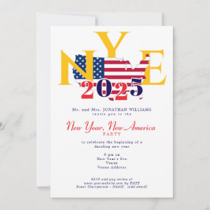 Invitation Nouvel An Nouvel An Amérique Patriotique Nouvel An