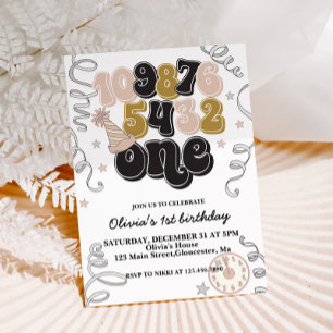 Invitation Nouvel An Réveillon Compte Premier Anniversaire In