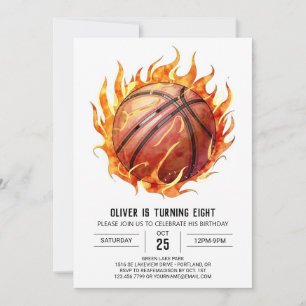 Invitation Nouvel anniversaire de basket-ball sur mesure
