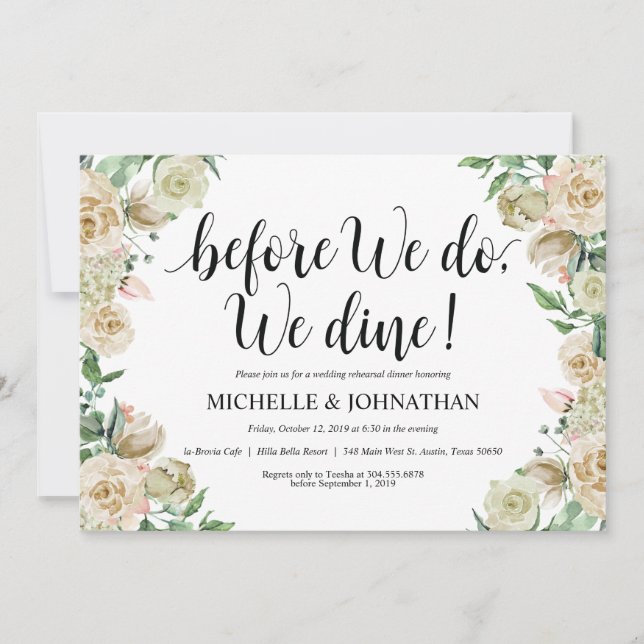 Invitation Nouvel événement de mariage du printemps (Devant)