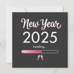Invitation Nouvelle Année Chargement 2025 Bonne Année Noël