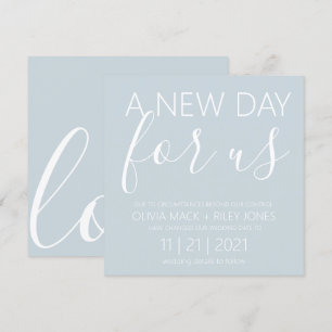 Invitation Nouvelle date de mariage Annonce de report de mari