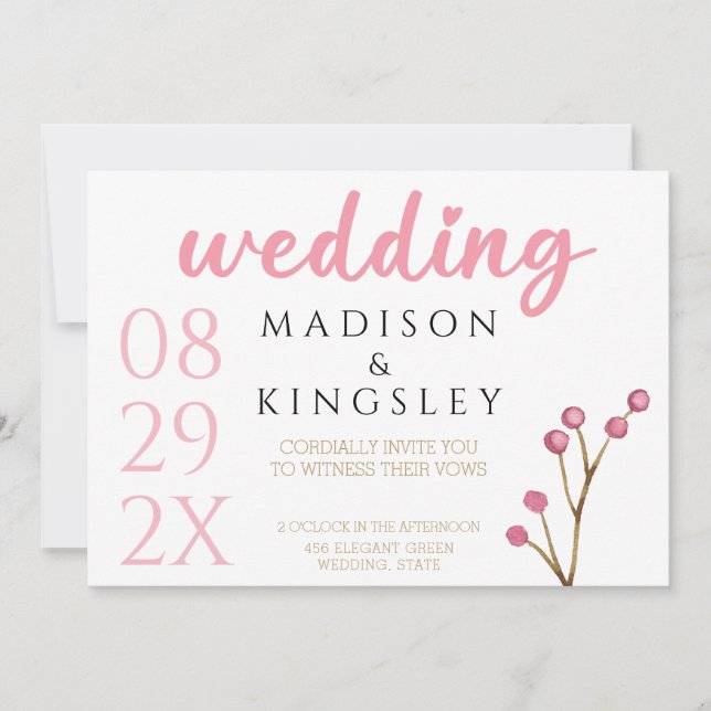 Invitation Nouvelle fantaisie élégante sensationnelle et spec (Devant)