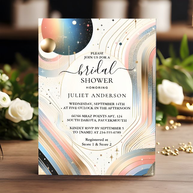 Invitation Nouvelle Fête des mariées de Parties scintillant G (Créateur téléchargé)