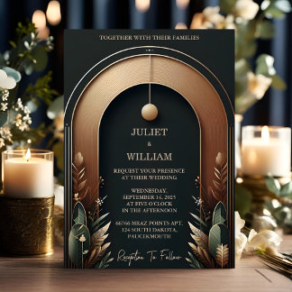 Invitation Nouvelle Forêt d'arbre de bois Rustique Grange Mar