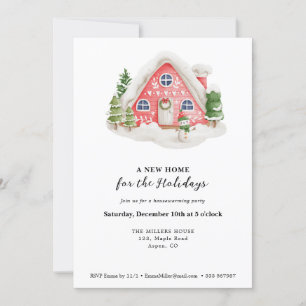 Invitation Nouvelle maison de chauffage Parti Snowy House