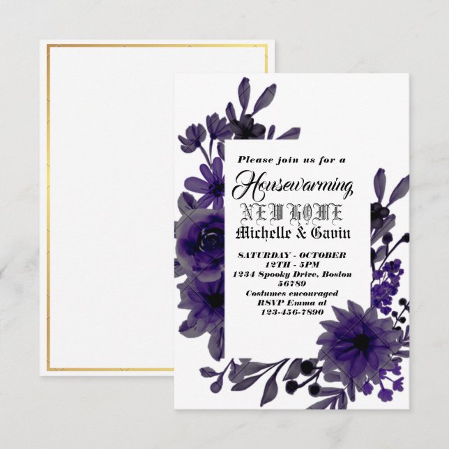 Invitation Nouvelle maison moderne fête de pendaison de créma (Devant / Derrière)