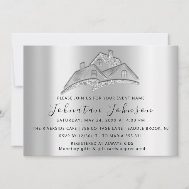 Invitation Nouvelle Maison Nous Avons Déménagé Fête Maison Im (Devant)