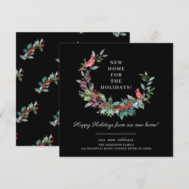 Invitation Nouvelle Maison pour les Vacances Annonce de Démén (Devant / Derrière)