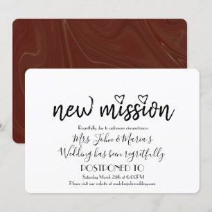 Invitation Nouvelle mission de mariage en marbre de Bourgogne