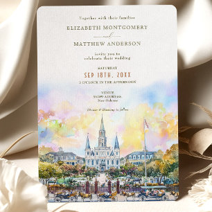 Invitation Nouvelle Orléans Jackson Carré Destination Mariage